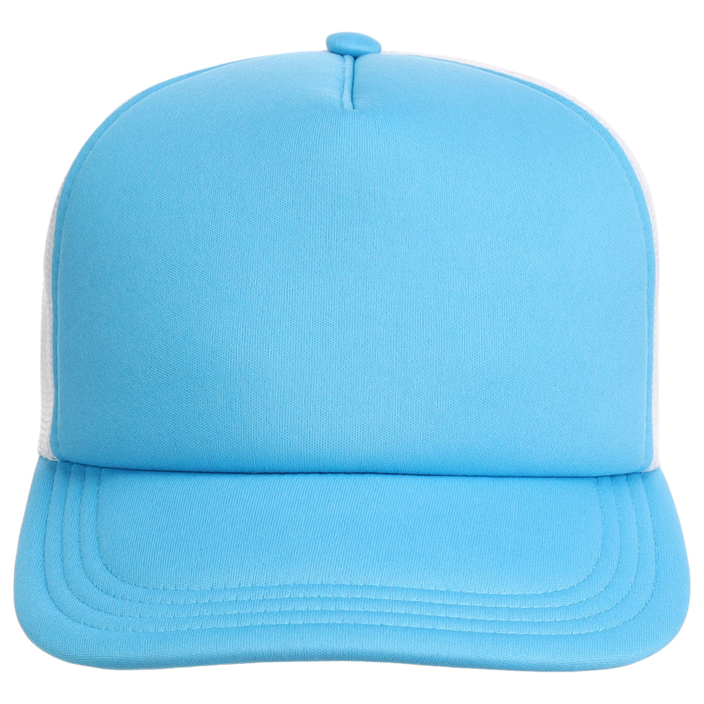 Crowns By Lids Screen Foam Trucker Cap - White/Light Blue