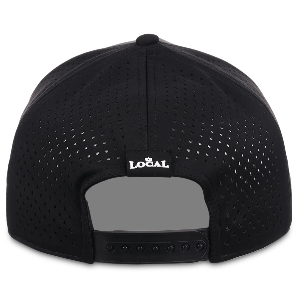 Local Crowns California Reflective 5 Panel Tech w/Rope - Black