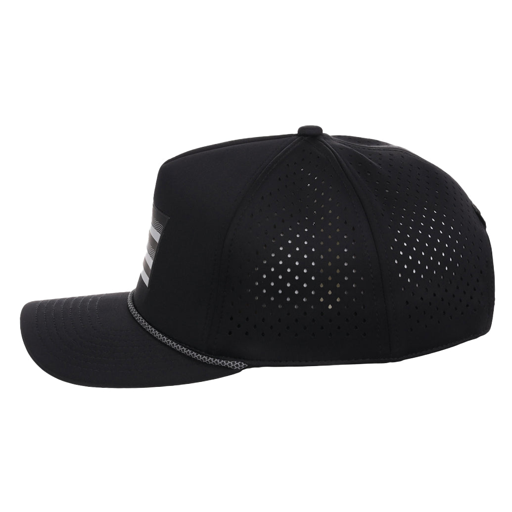 Local Crowns Hawaii Reflective 5 Panel Tech w/Rope - Black