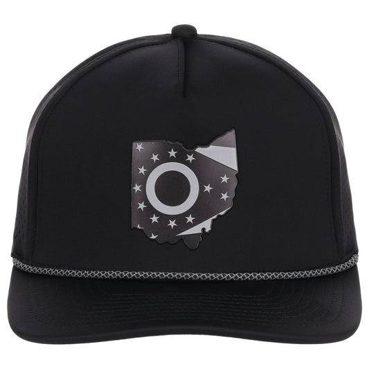 Local Crowns Ohio Reflective 5 Panel Tech w/Rope - Black