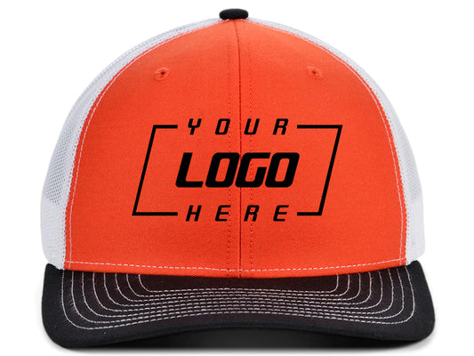 Richardson 112 Trucker - Orange/White/Black
