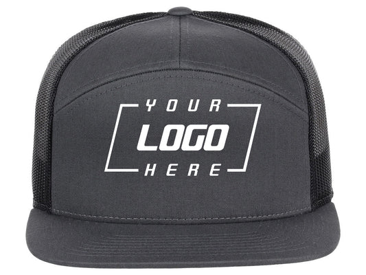 Richardson 168 7 Panel Trucker - Charcoal/Black