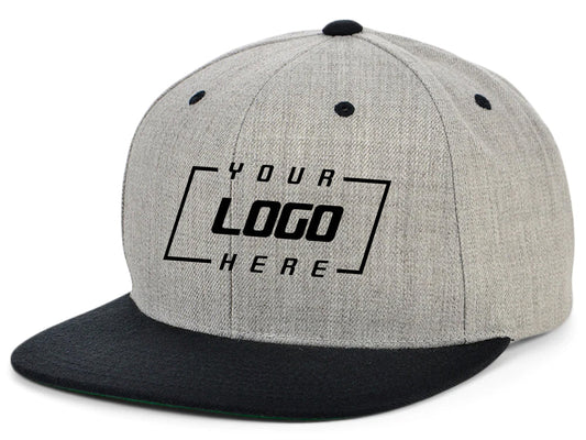 YP Classics Blank Snapback - Heather Grey/Black