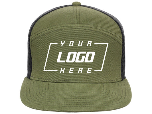 Crowns by Lids Birdie 7-Panel Trucker - Olive/Black