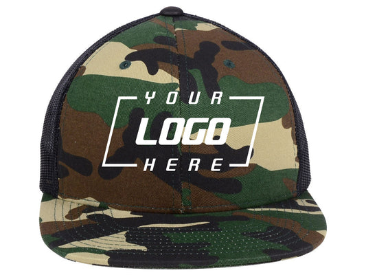 YP Classics Fan Trucker - Woodland Camo/Black