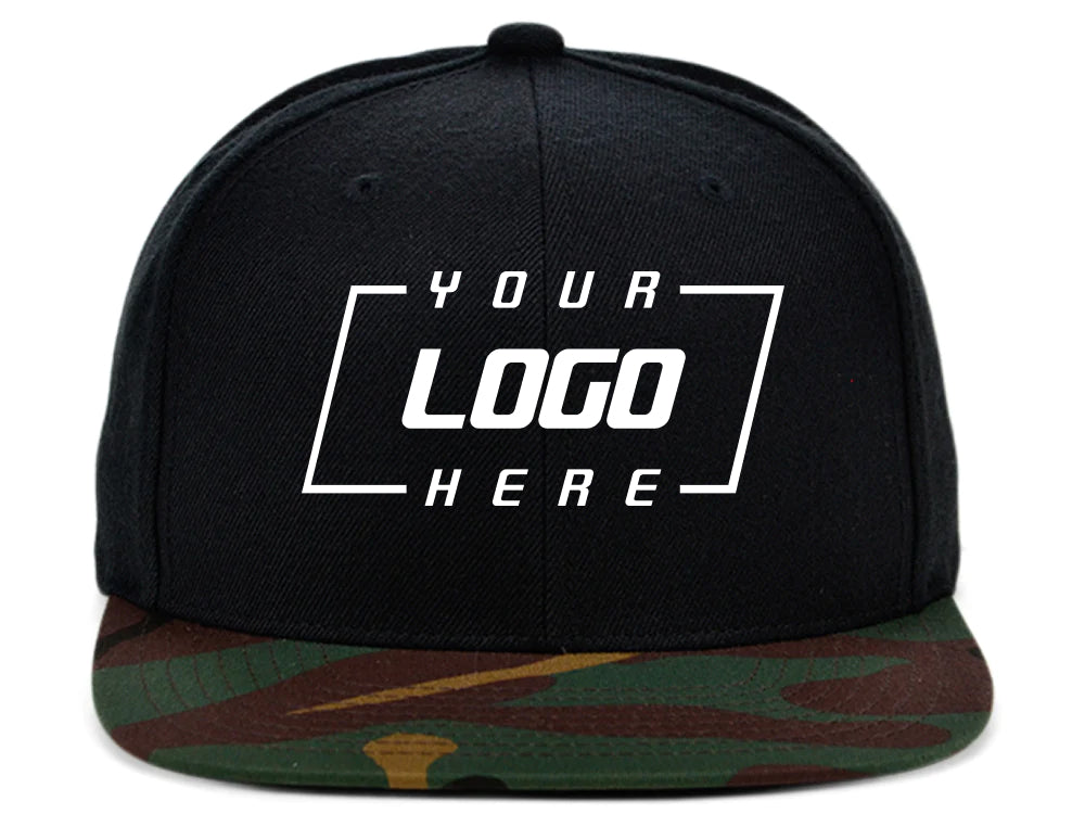 YP Classics Blank Snapback - Black/Camo