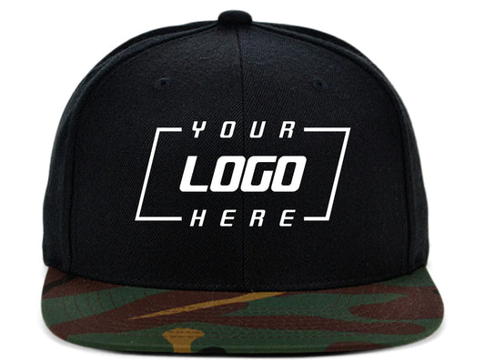 YP Classics Blank Snapback - Black/Camo