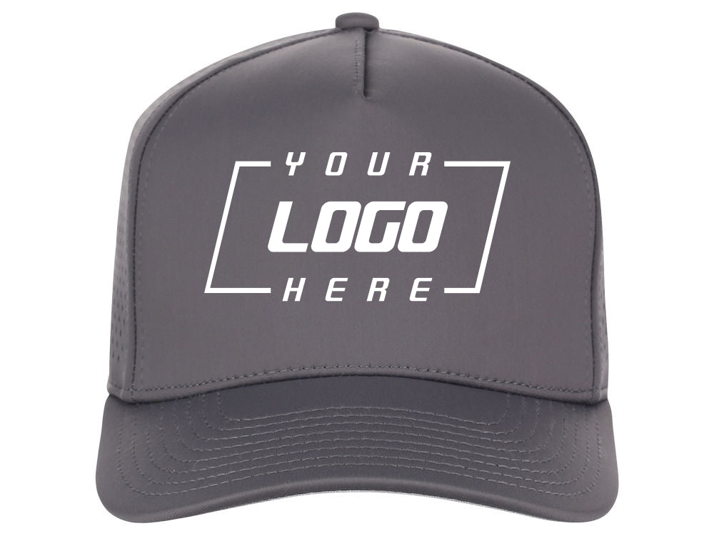 Crowns By Lids Tee Box 5-Panel Tech Cap - Charcoal