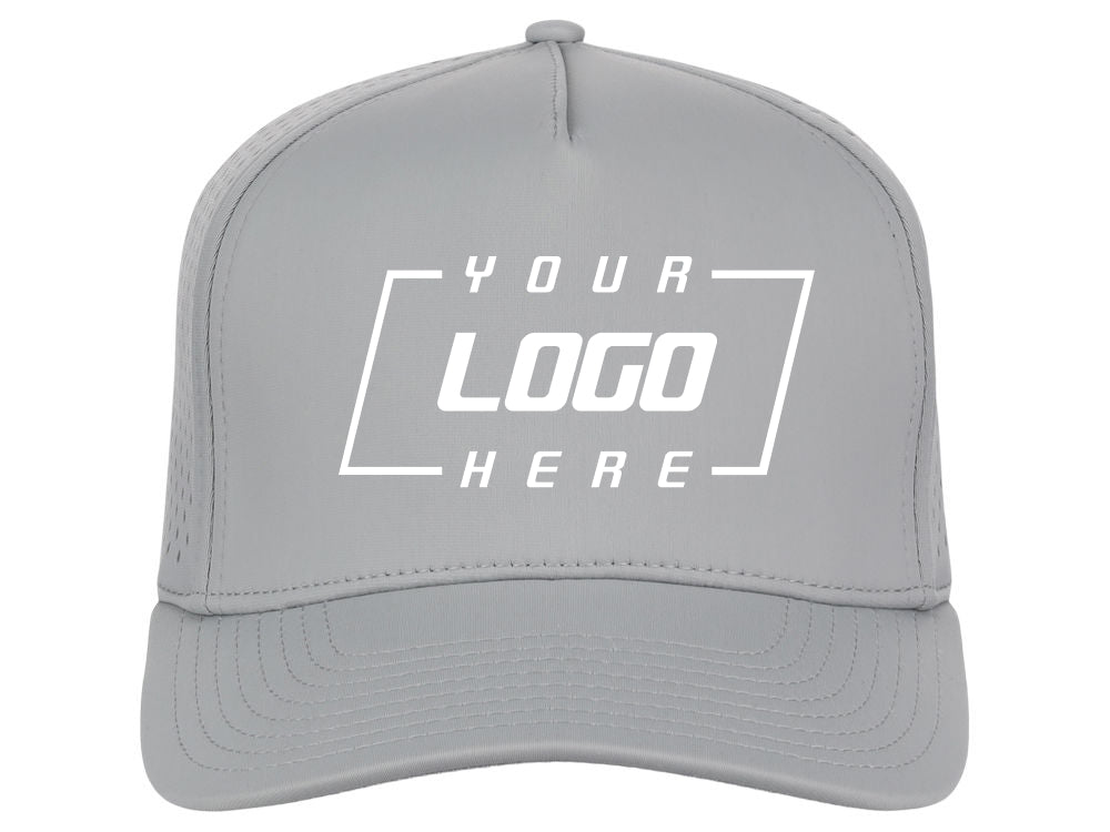 Crowns By Lids Tee Box 5-Panel Tech Cap - Grey