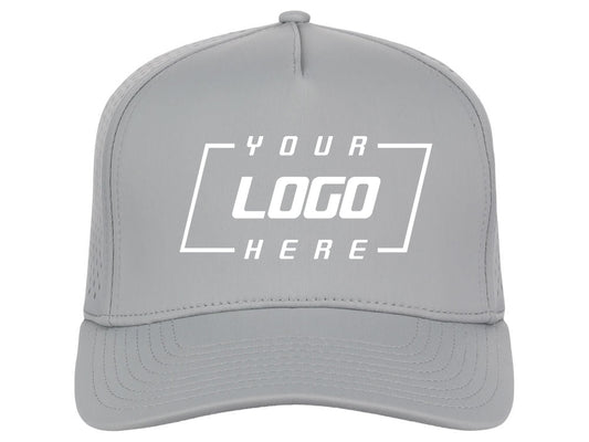 Crowns By Lids Tee Box 5-Panel Tech Cap - Grey