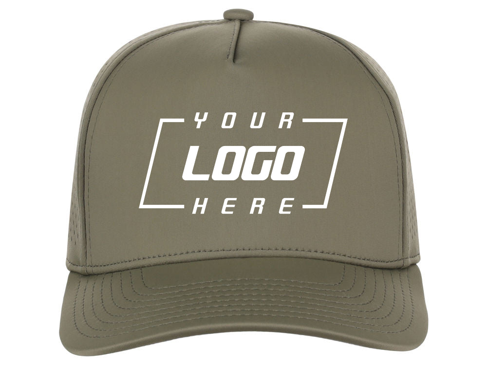 Crowns By Lids Tee Box 5-Panel Tech Cap - Olive