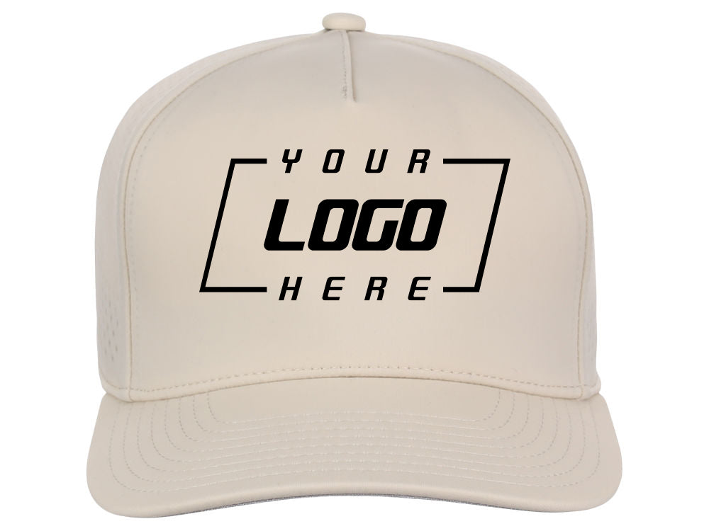 Crowns By Lids Tee Box 5-Panel Tech Cap - Stone