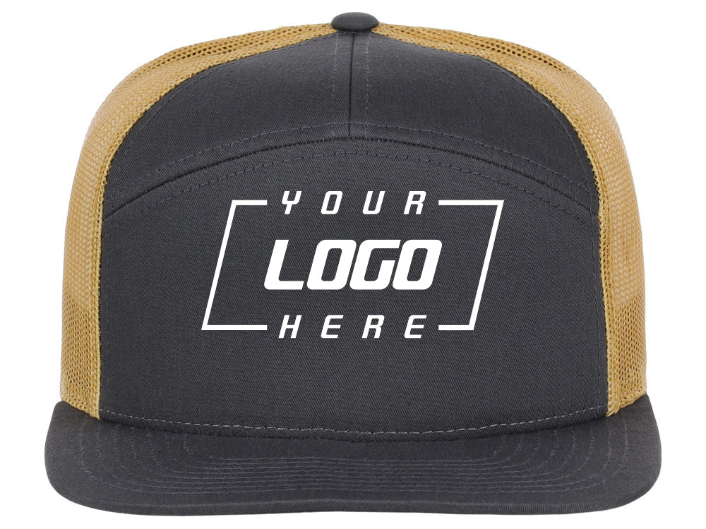 Richardson 168 7 Panel Trucker - Charcoal/Gold