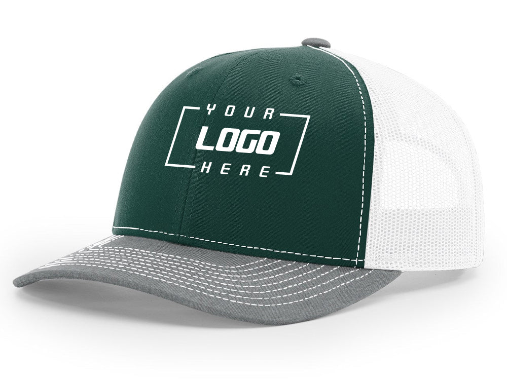 Richardson 112 Trucker - Dark Green/White/Grey