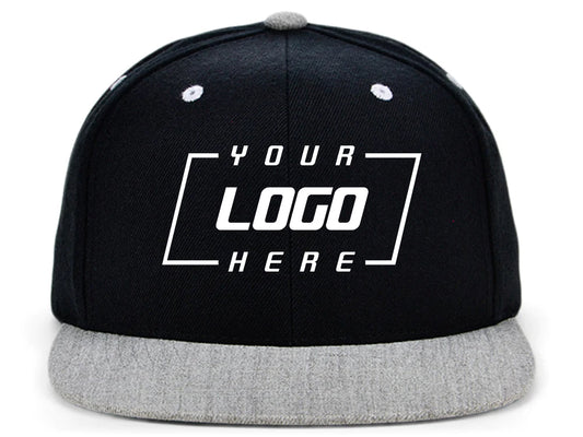 YP Classics Blank Snapback - Black/Heather Grey