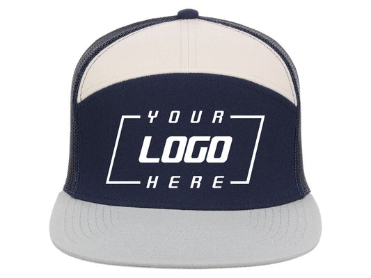 Crowns by Lids Birdie 7-Panel Trucker - Navy/Light Blue/Ivory