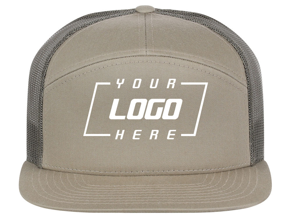 Richardson 168 7 Panel Trucker - Khaki/Light Green
