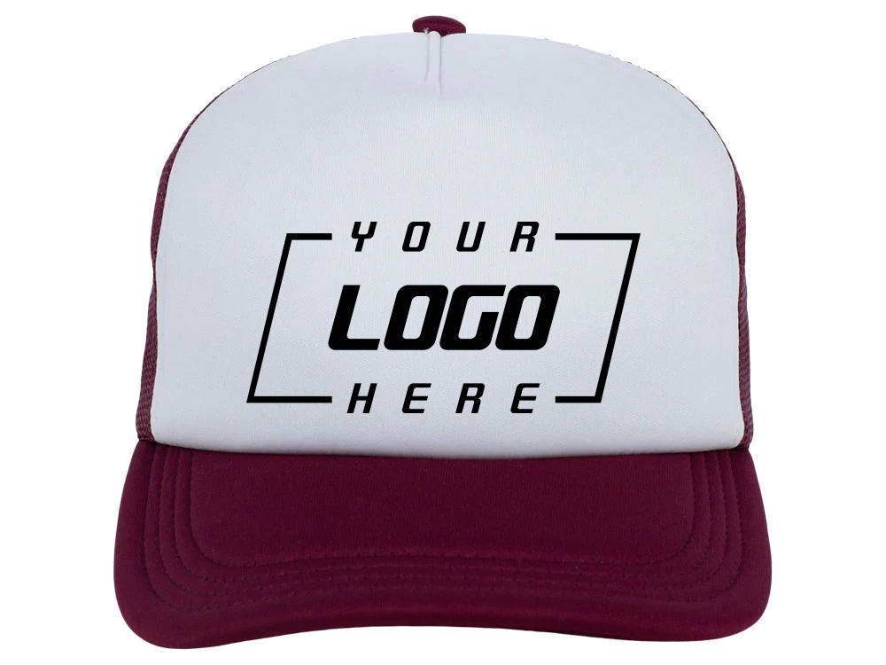 Crowns By Lids Screen Foam Trucker Cap - White/Maroon