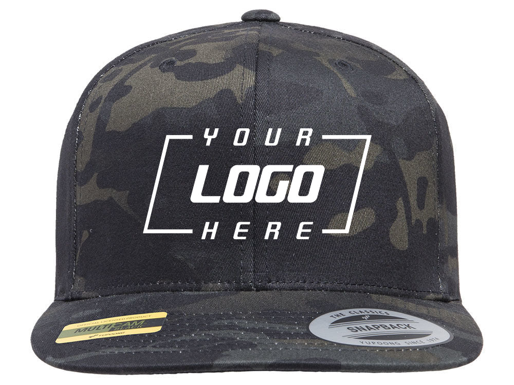 YP Classics Blank Snapback - Black/Mulitcam