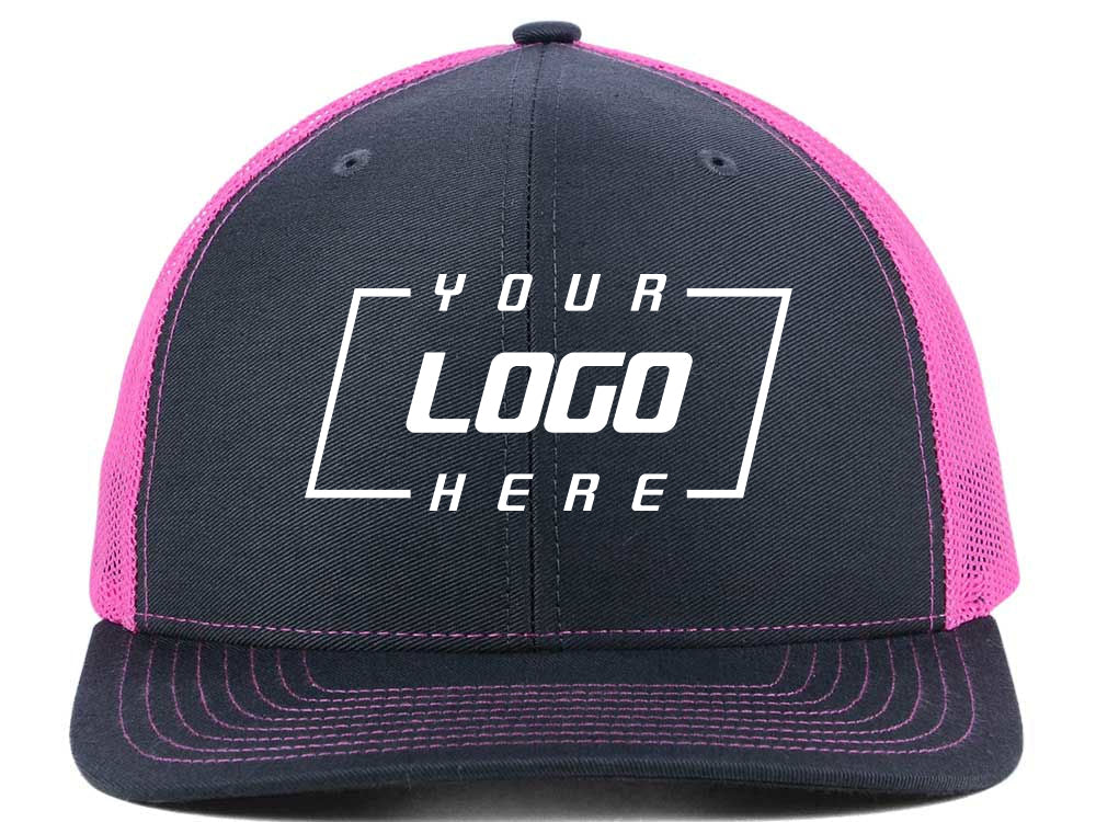 Richardson 112 Trucker - Charcoal/Neon Pink