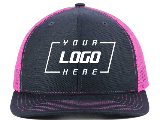 Richardson 112 Trucker - Charcoal/Neon Pink