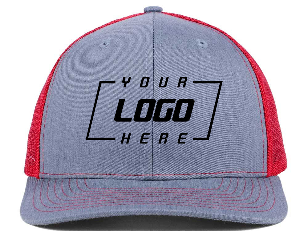 Richardson 112 Trucker - Heather Grey/Red