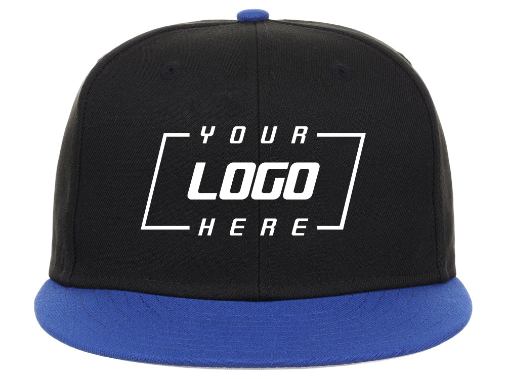 Crowns By Lids Full Court Fitted Cap - Black/Royal Blue