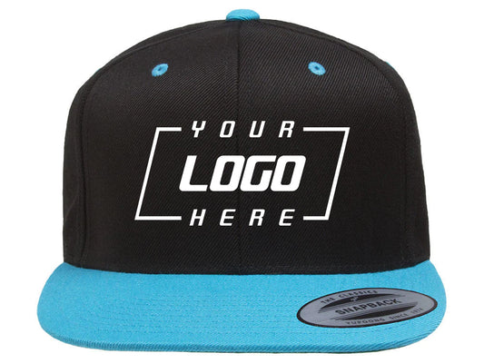 YP Classics Blank Snapback - Black/Teal