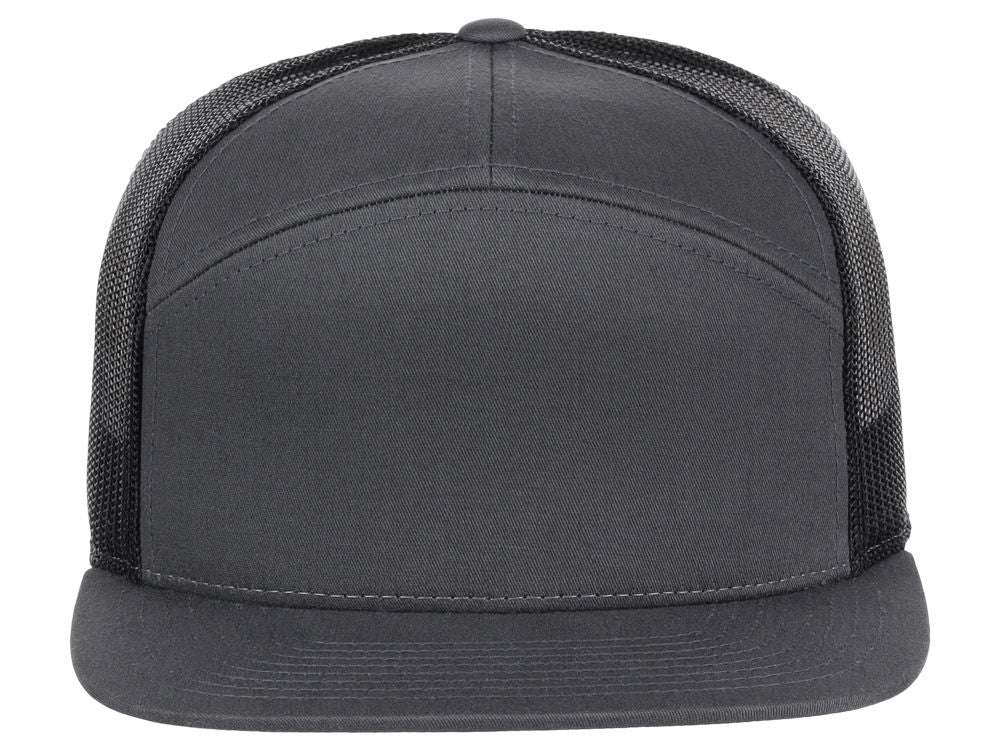 Richardson 168 7 Panel Trucker - Charcoal/Black