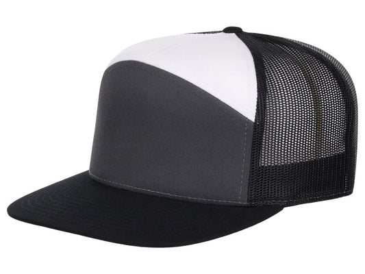 Richardson 168 7 Panel Trucker - Charcoal/Black/White