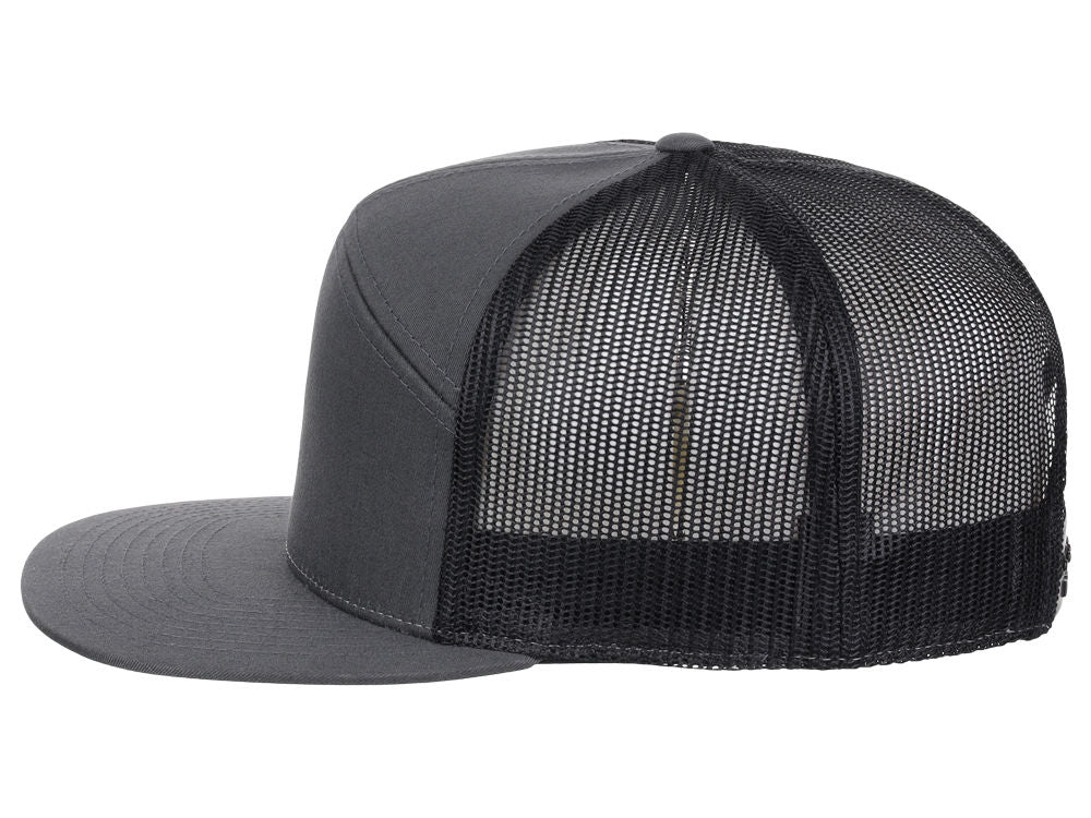 Richardson 168 7 Panel Trucker - Charcoal/Black