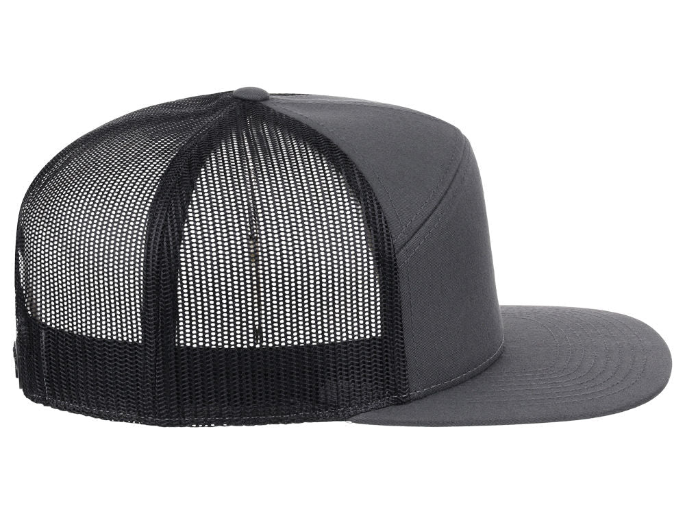 Richardson 168 7 Panel Trucker - Charcoal/Black