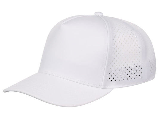 Crowns By Lids Tee Box 5-Panel Tech Cap - White