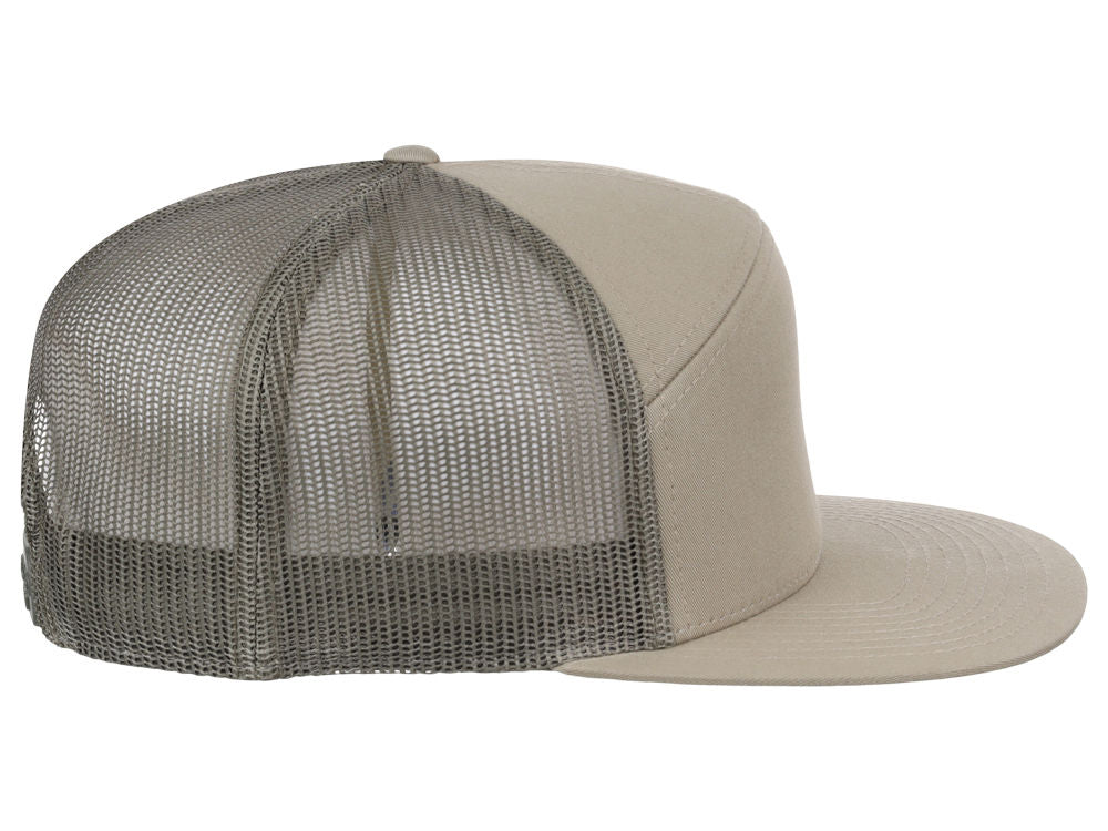 Richardson 168 7 Panel Trucker - Khaki/Light Green