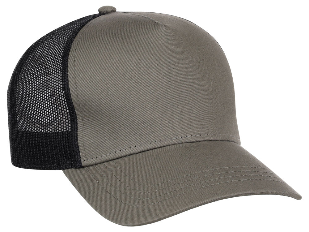 Atlantis Rapper 5-Panel Trucker Cap - Olive/Black