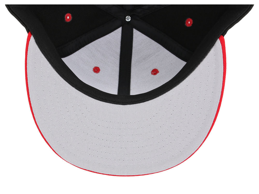 Crowns By Lids Dime Snapback Cap - Black/Red