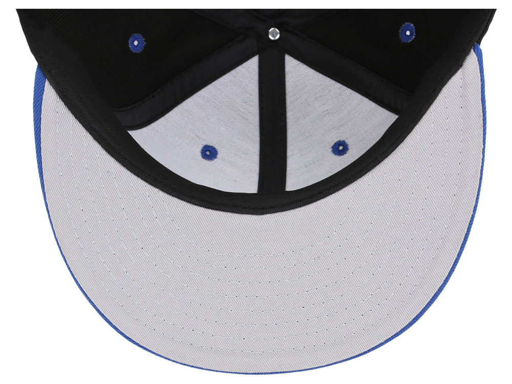 Crowns By Lids Dime Snapback Cap - Black/Royal Blue