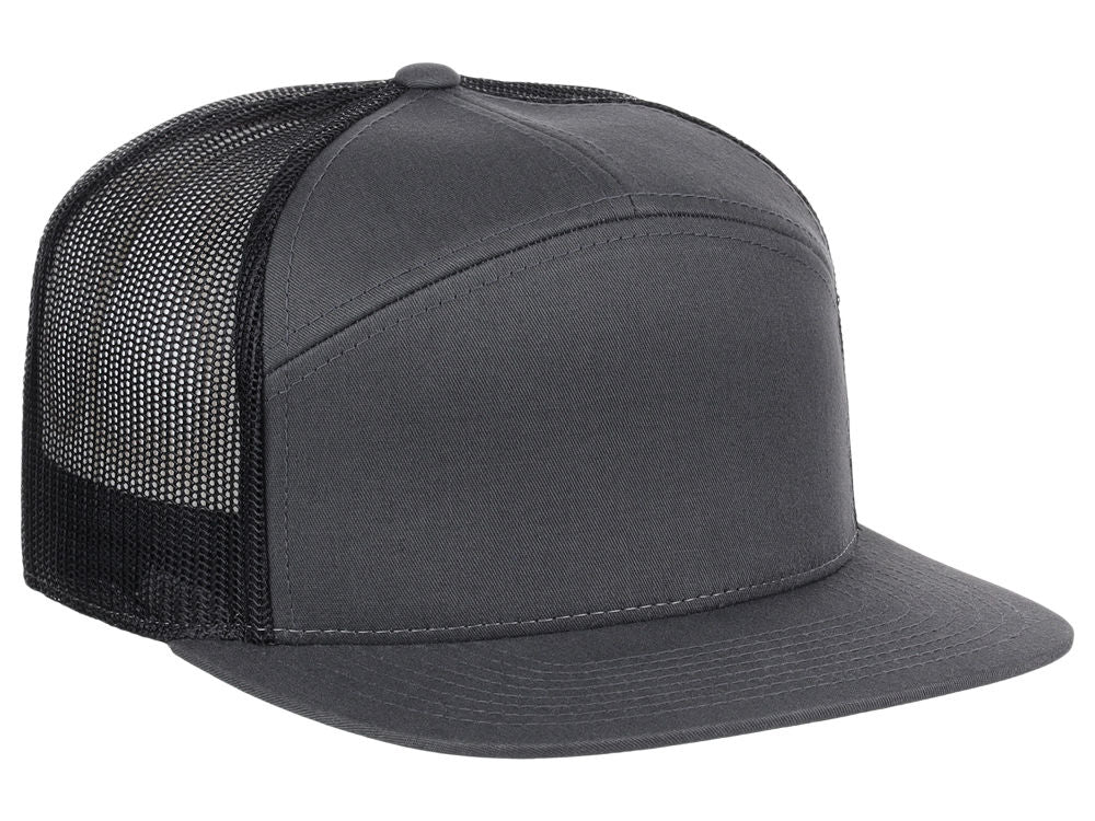 Richardson 168 7 Panel Trucker - Charcoal/Black