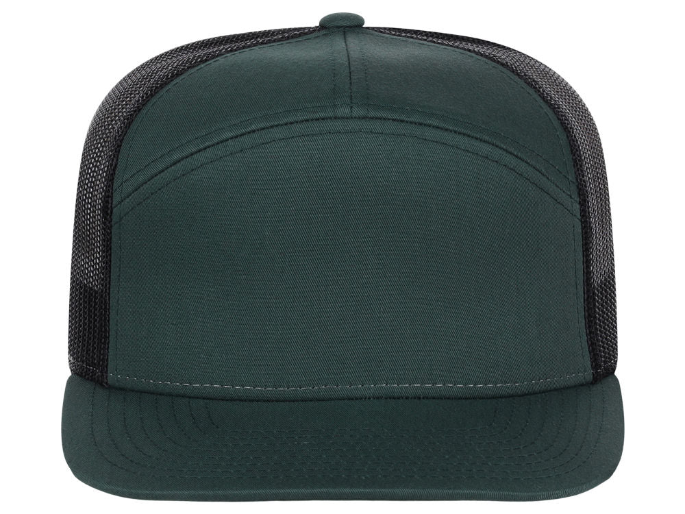 Richardson 168 7 Panel Trucker - Dark Green/Black