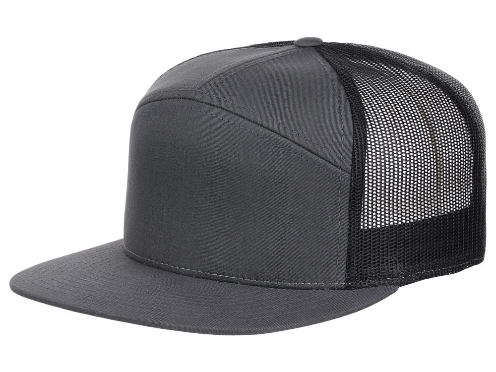 Richardson 168 7 Panel Trucker - Charcoal/Black