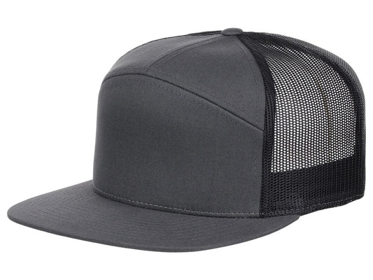 Richardson 168 7 Panel Trucker - Charcoal/Black