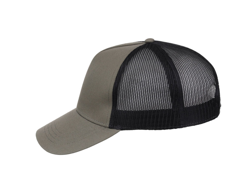 Atlantis Rapper 5-Panel Trucker Cap - Olive/Black