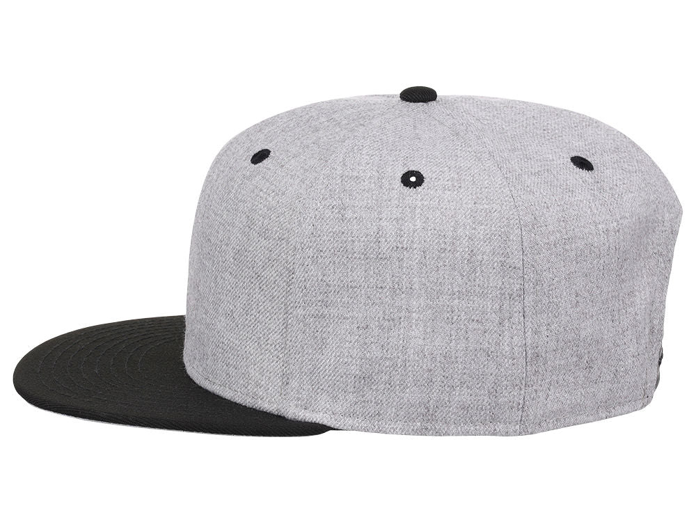 Crowns By Lids Dime Snapback Cap - Heather Grey/Black