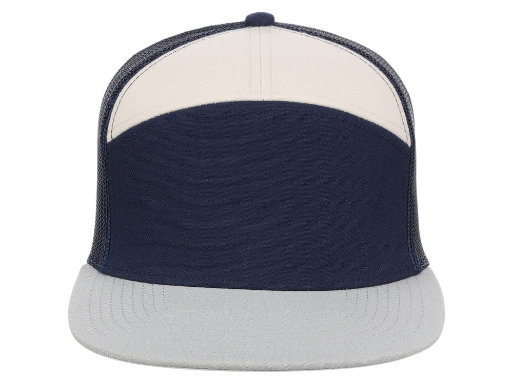 Crowns by Lids Birdie 7-Panel Trucker - Navy/Light Blue/Ivory