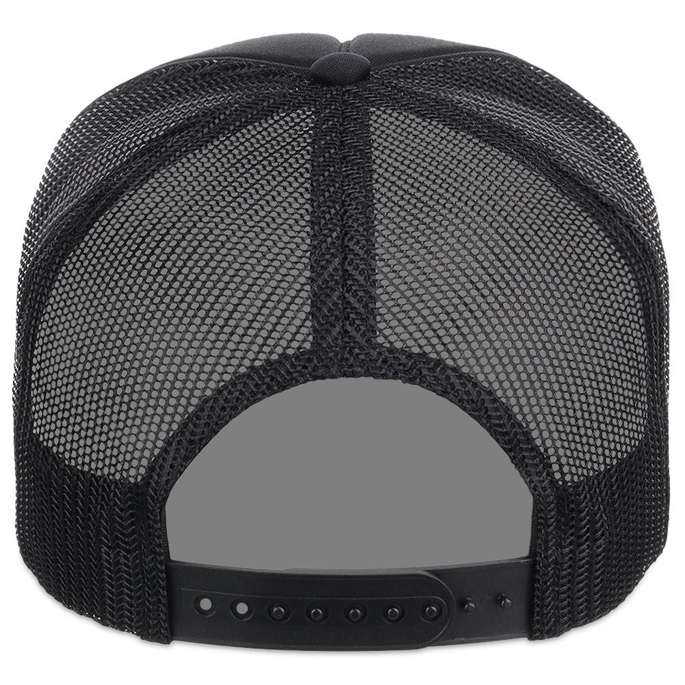Crowns By Lids Screen Foam Trucker Cap - Black/Black