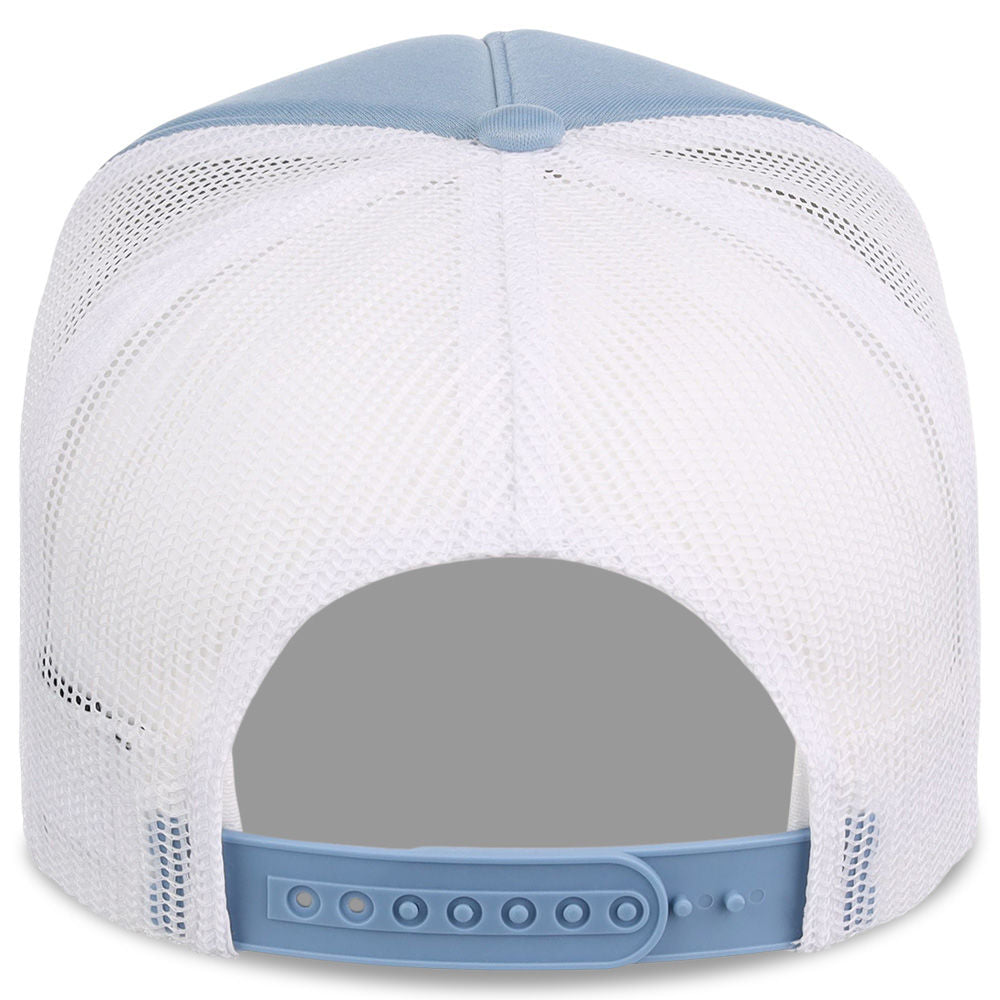 Crowns By Lids Screen Foam Trucker Cap - Light Blue/White